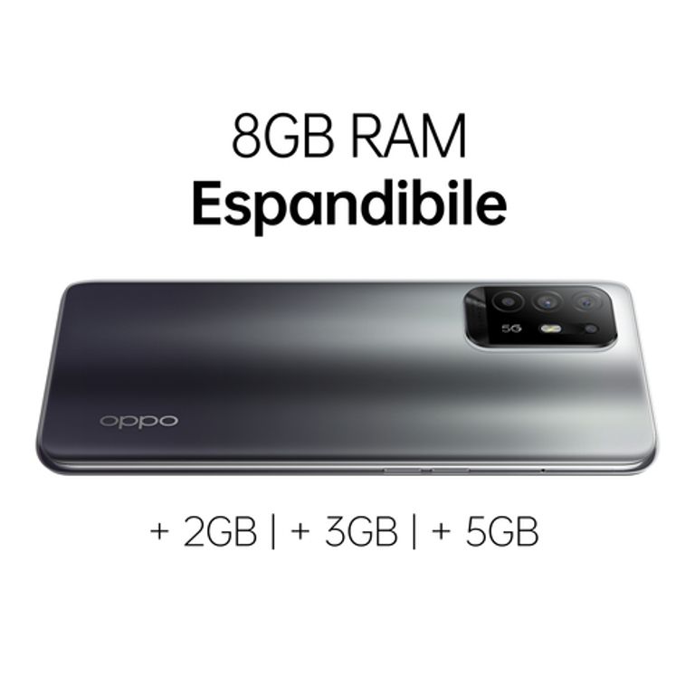 OPPO A94 5G A94 Smartphone 5G, 173g, Display 6.43" FHD+ AMOLED, 4 Fotocamere 48MP, RAM 8GB ESPANDIBILE FINO A 13GB+ROM 128GB, Batteria 4310mAh, Ricarica VOOC 30W, Dual Sim, [Versione Italiana], Fluid Black_OPPO_6_big-image