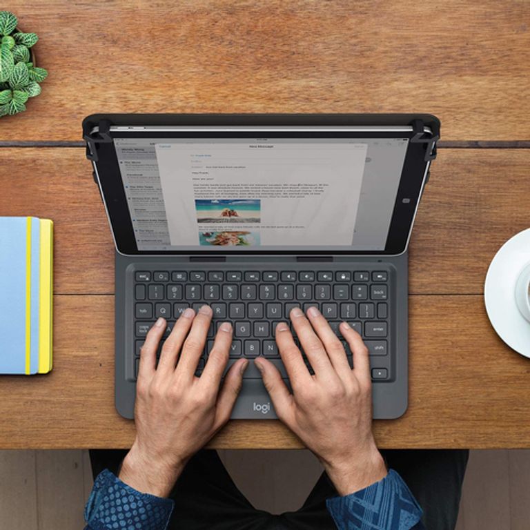 Logitech Universal Folio Cover iPad o Tablet con Tastiera Bluetooth Wireless, Per la maggior parte dei tablet da 9-10", iOS, ‎Android, Windows, ‎Italiano Qwerty, Nero_LOGITECH_3_big-image