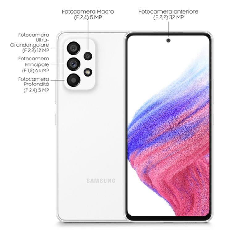 Samsung Galaxy A53 5G Display 6.5” FHD+ Super AMOLED Doppia SIM Android 12, RAM 6 GB, 128 GB, 5.000 mAh, Awesome White_SAMSUNG_5_big-image