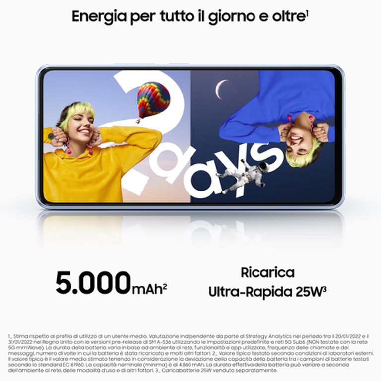 Samsung Galaxy A53 5G Display 6.5” FHD+ Super AMOLED Doppia SIM Android 12, RAM 6 GB, 128 GB, 5.000 mAh, Awesome White_SAMSUNG_4_big-image