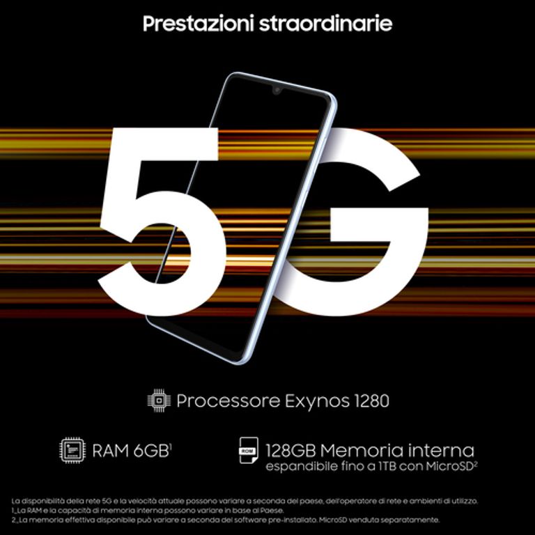 Samsung Galaxy A53 5G Display 6.5” FHD+ Super AMOLED Doppia SIM Android 12, RAM 6 GB, 128 GB, 5.000 mAh, Awesome White_SAMSUNG_7_big-image