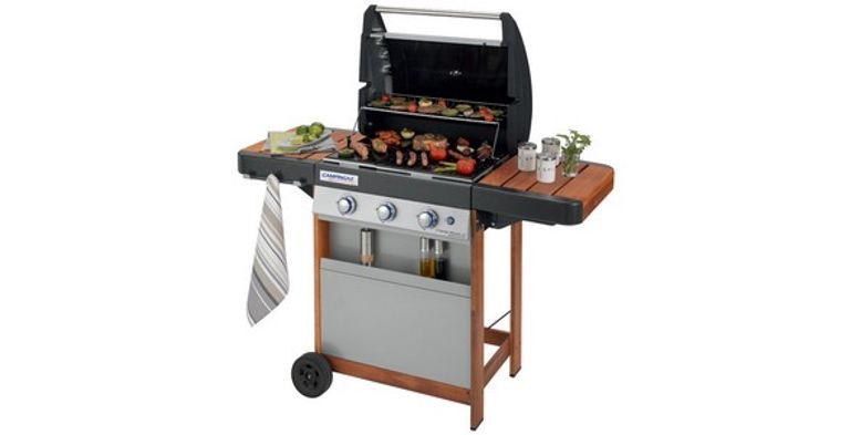 Campingaz 4 Series Woody LX 3 Series Woody LX Barbecue Zona cottura Gas Nero, Marrone, Acciaio inossidabile 9600 W_CAMPINGAZ_0_big-image