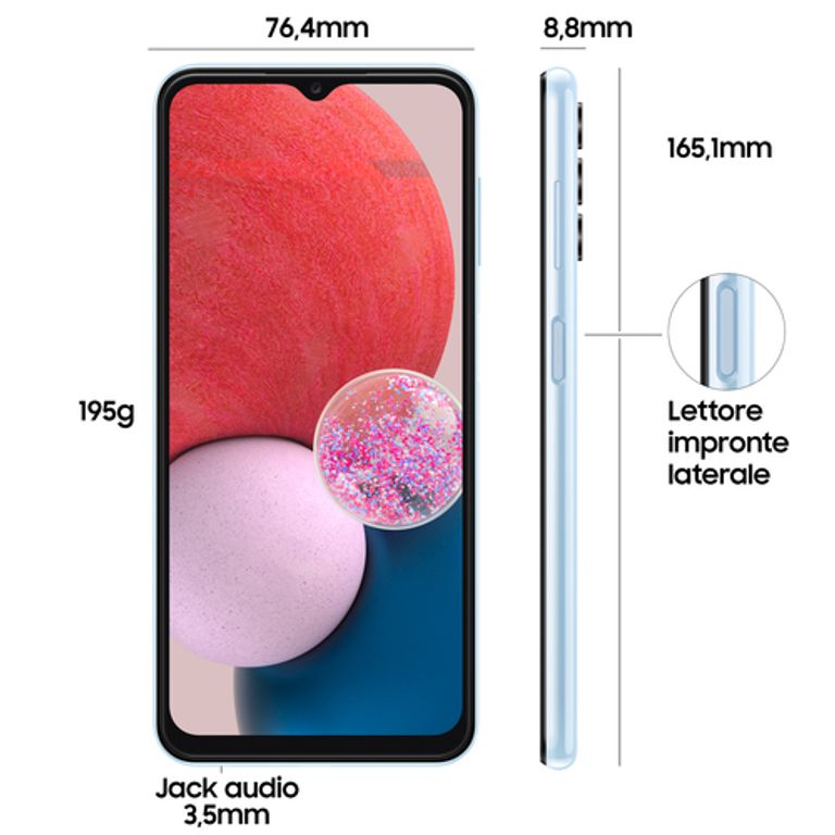 Samsung Galaxy A13 16,8 cm (6.6") Doppia SIM Android 12 4G USB tipo-C 4 GB 64 GB 5000 mAh Azzurro_SAMSUNG_1_big-image