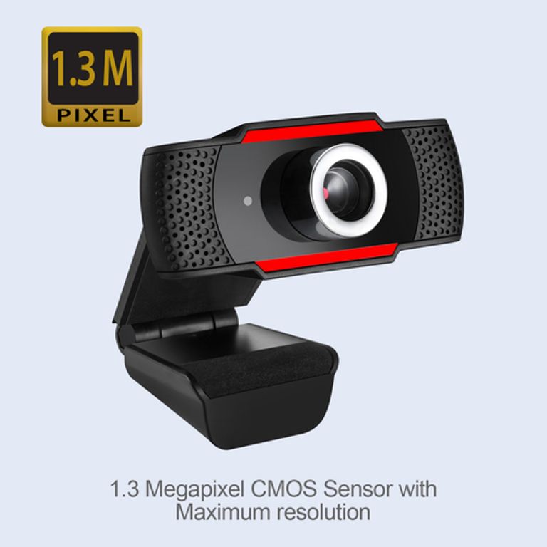 Adesso CyberTrack H3 webcam 1,3 MP 1280 x 720 Pixel USB 2.0 Nero, Rosso_ADESSO_3_big-image