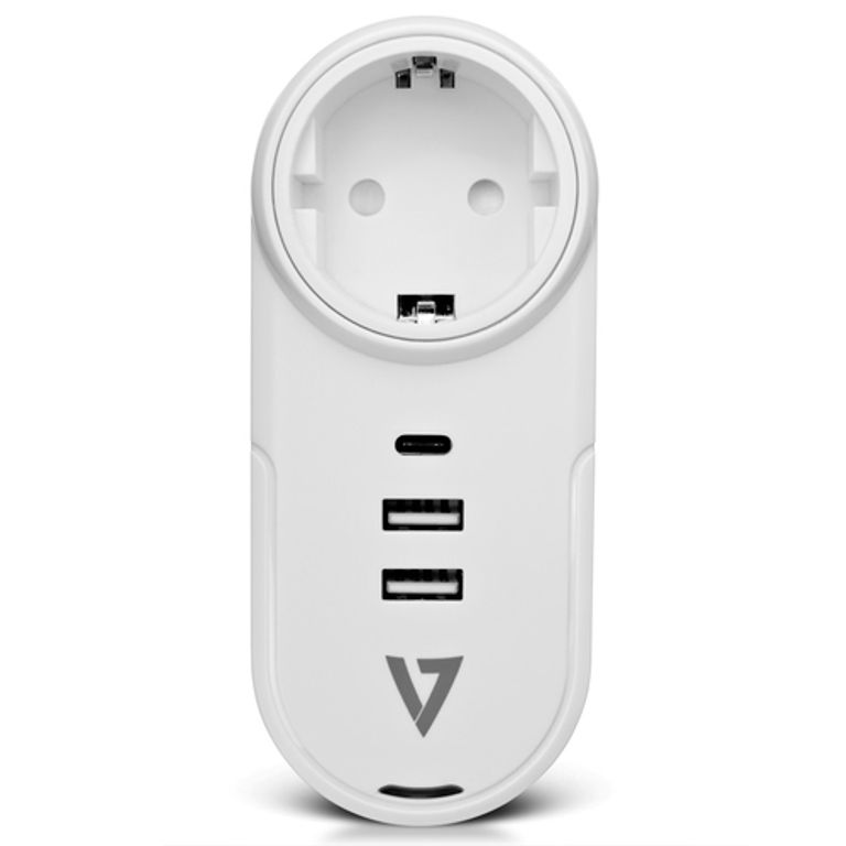 V7 1 presa rotante da viaggio con scaricatore di sovratensione 400J con USB-C_V7_1_big-image