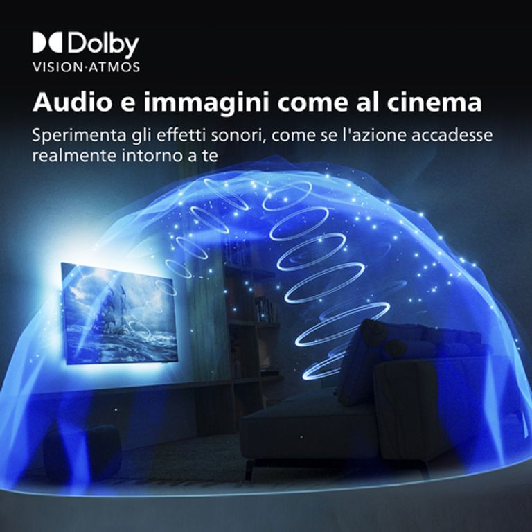 Philips AMBILIGHT tv the one 43" Android TV UHD 4K 43PUS8887, Processore P5, HDR10+ e Dolby Vision, Ready for Gaming 120Hz, Smart TV, Dolby Atmos, NOVITÀ 2022_PHILIPS_7_big-image