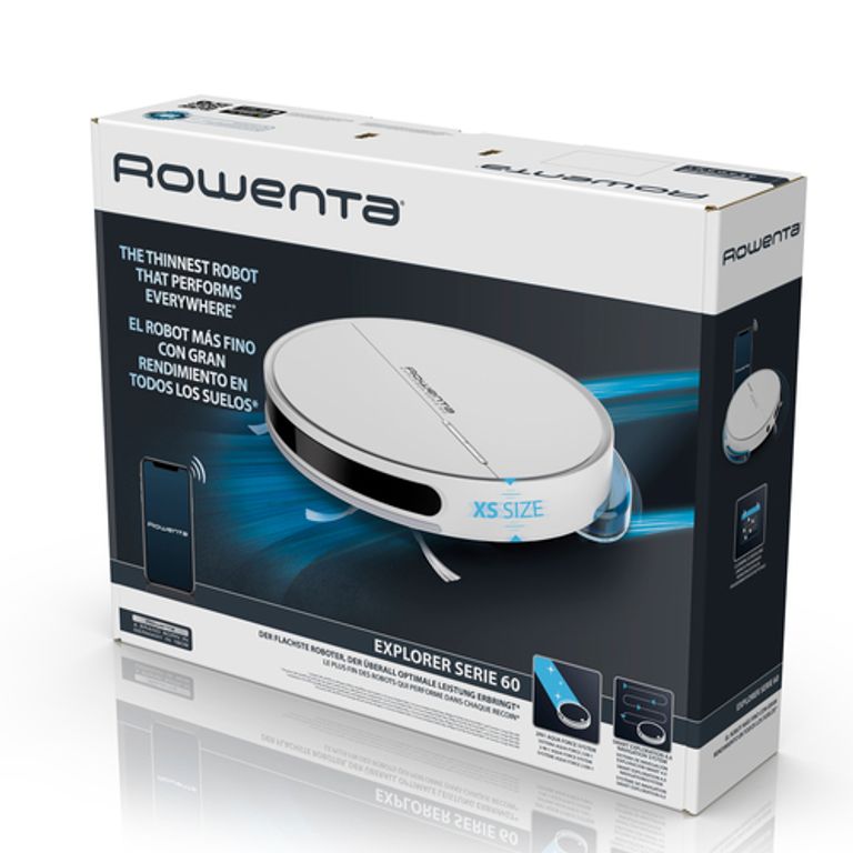 Rowenta Explorer RR7427 Serie 60, Robot Aspirapolvere, Alto 6 cm, Navigazione Metodica, Spazzola Animal Care, Panno Lavapavimenti, Wi-Fi, Compatibile con Assistenti Vocali, Alexa, Anti-Allergy, Bianco_ROWENTA_47_big-image