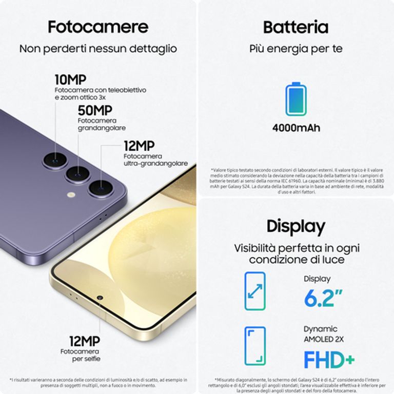 Samsung Galaxy S24 Smartphone AI, Display 6.2'' FHD+ Dynamic AMOLED 2X, Fotocamera 50MP, RAM 8GB, 128GB, 4.000 mAh, Marble Gray_SAMSUNG_5_big-image