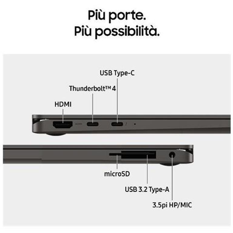 SAMSUNG Notebook Galaxy Book3 360 NP730QFG-KA4IT Monitor 13.3" Full HD Intel Core i7-1360P Ram 16GB SSD 512GB Intel Iris Xe Graphics 1x USB 3.2 Windows 11 Home_SAMSUNG_2_big-image