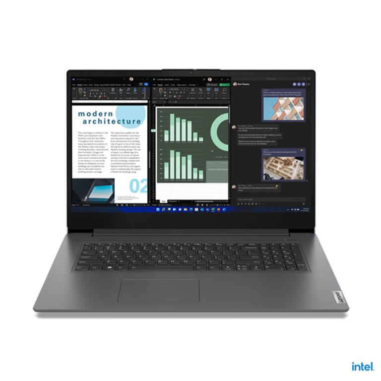 Lenovo V V17 Intel® Core™ i7 i7-1355U Computer portatile 43,9 cm (17.3") Full HD 16 GB DDR4-SDRAM 512 GB SSD Wi-Fi 6 (802.11ax) Windows 11 Pro Grigio_LENOVO_1_big-image