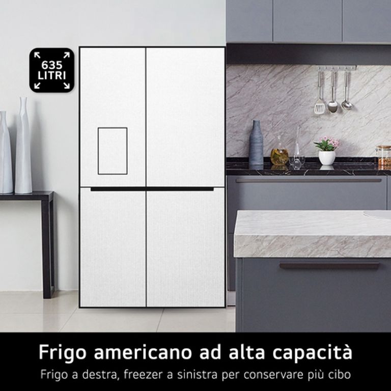 LG GSLV70PZTD Frigorifero Side-by-Side, Classe D, 635L, Wi-Fi, Con allaccio, Inox_LG_2_big-image