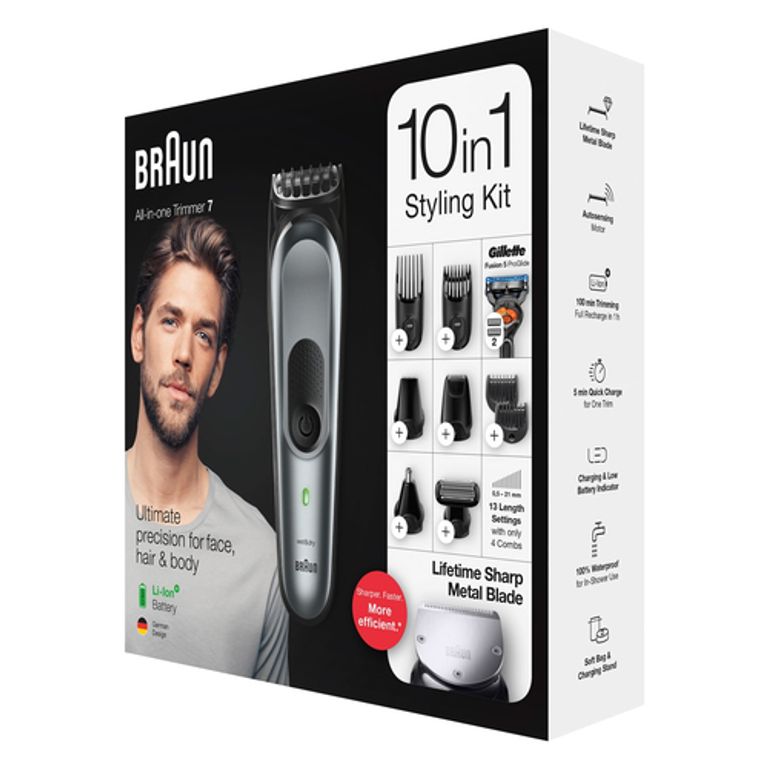 Braun Multigroomer MGK7221 regolabarba Bagnato e secco Nero, Grigio -SPEDIZIONE IMMEDIATA-_BRAUN_3_big-image