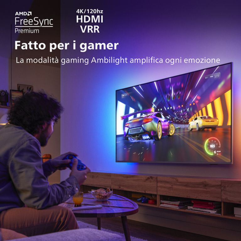Philips AMBILIGHT tv the one 43" Android TV UHD 4K 43PUS8887, Processore P5, HDR10+ e Dolby Vision, Ready for Gaming 120Hz, Smart TV, Dolby Atmos, NOVITÀ 2022_PHILIPS_9_big-image
