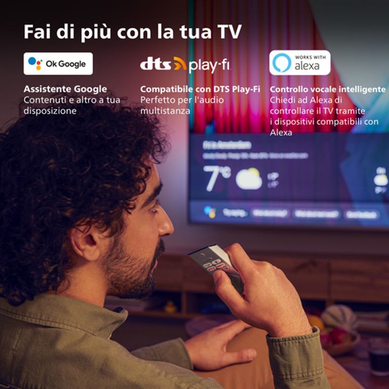 Philips AMBILIGHT tv the one 43" Android TV UHD 4K 43PUS8887, Processore P5, HDR10+ e Dolby Vision, Ready for Gaming 120Hz, Smart TV, Dolby Atmos, NOVITÀ 2022_PHILIPS_12_big-image