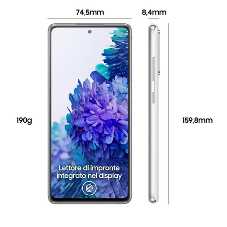 Samsung Galaxy S20 FE 4G, Processore Snapdragon 865, Display 6.5" Super AMOLED, 3 fotocamere posteriori, 128 GB Espandibili, RAM 6GB, Batteria 4.500mAh, Hybrid SIM, Cloud White_SAMSUNG_2_big-image