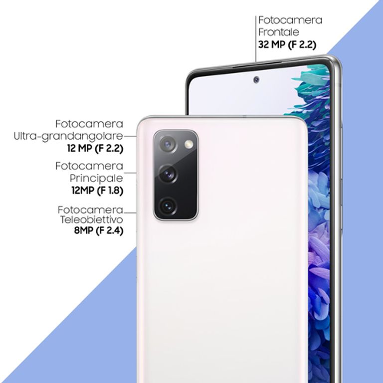 Samsung Galaxy S20 FE 4G, Processore Snapdragon 865, Display 6.5" Super AMOLED, 3 fotocamere posteriori, 128 GB Espandibili, RAM 6GB, Batteria 4.500mAh, Hybrid SIM, Cloud White_SAMSUNG_6_big-image