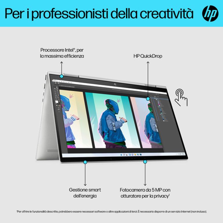 HP ENVY x360 15-ew0006nl i7-1260P Ibrido (2 in 1) 39,6 cm (15.6") Touch screen Full HD Intel(R) Core? i7 16 GB DDR4-SDRAM 1000 GB SSD Wi-Fi 6E (802.11ax) Windows 11 Home Nero_HP_34_big-image