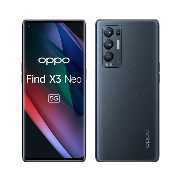 OPPO Find X3 Neo Smartphone 5G, Qualcomm865, Display 6.55''FHD+AMOLED, 4 Fotocamere 50MP, RAM 12GB ESPANDIBILE FINO A 19GB+ROM 256GB, 4500mAh, WiFi 6, Dual Sim, [Versione Italiana], Colore Starlight Black_OPPO_1_big-image