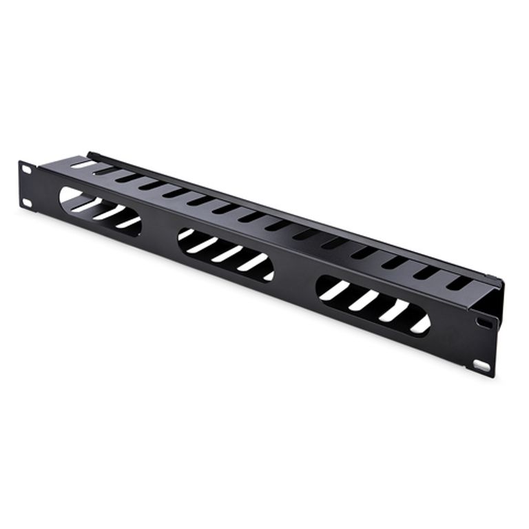 StarTech.com Pannello Gestione Cavi 1U Orizzontale per armadi rack 19" - Pannello passacavi orizzontale con fessure e coperchio - Sistema di gestione cavi/canalina per rack 19 pollici_STARTECH.COM_1_big-image