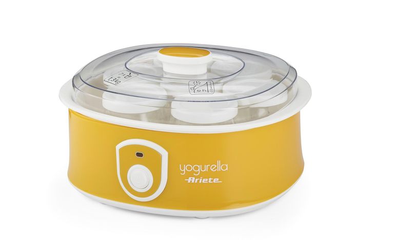 Ariete 617 Yogurella - Yogurtiera Elettrica - 7 vasetti in vetro - 1,3kg di yogurt fatto in casa - 20 Watt - Bianco e Giallo_ARIETE_1_big-image