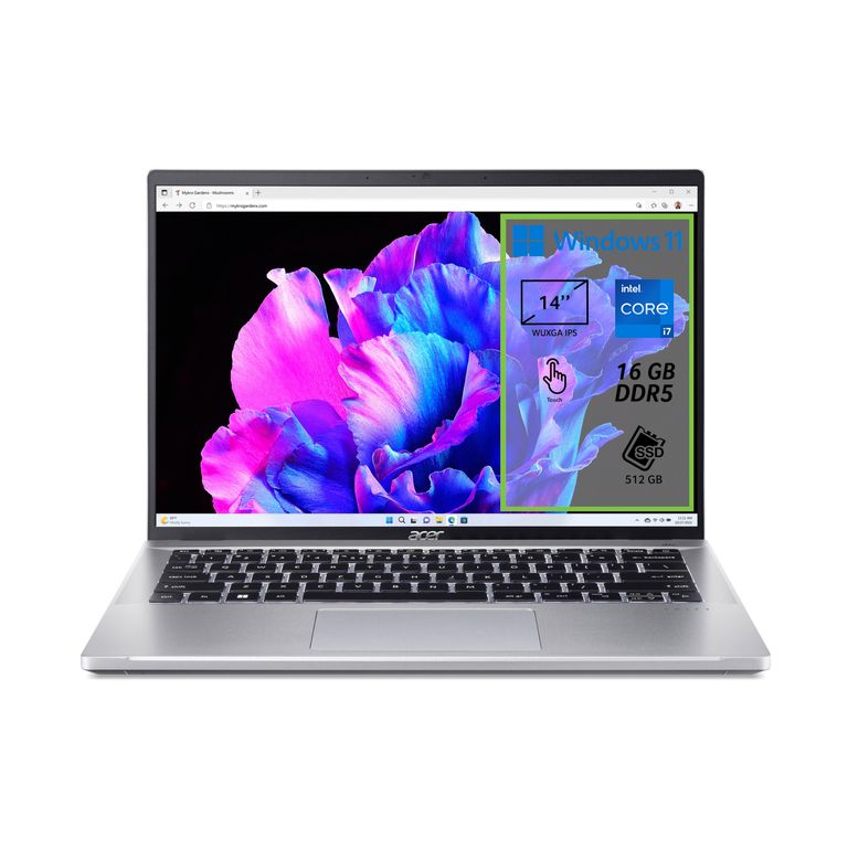 Acer Swift Go 14 SFG14-71T-70HC Computer portatile 35,6 cm (14") Touch screen WUXGA Intel® Core™ i7 i7-13700H 16 GB DDR5-SDRAM 512 GB SSD Wi-Fi 6E (802.11ax) Windows 11 Home Argento_ACER_0_big-image
