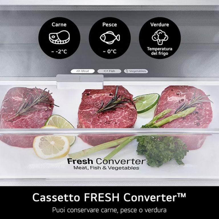 LG GBV22NCCPY Frigorifero combinato, Classe C, 387L, Door Cooling, Fresh Converter, Smart Diagnosis, Prime Silver_LG_5_big-image