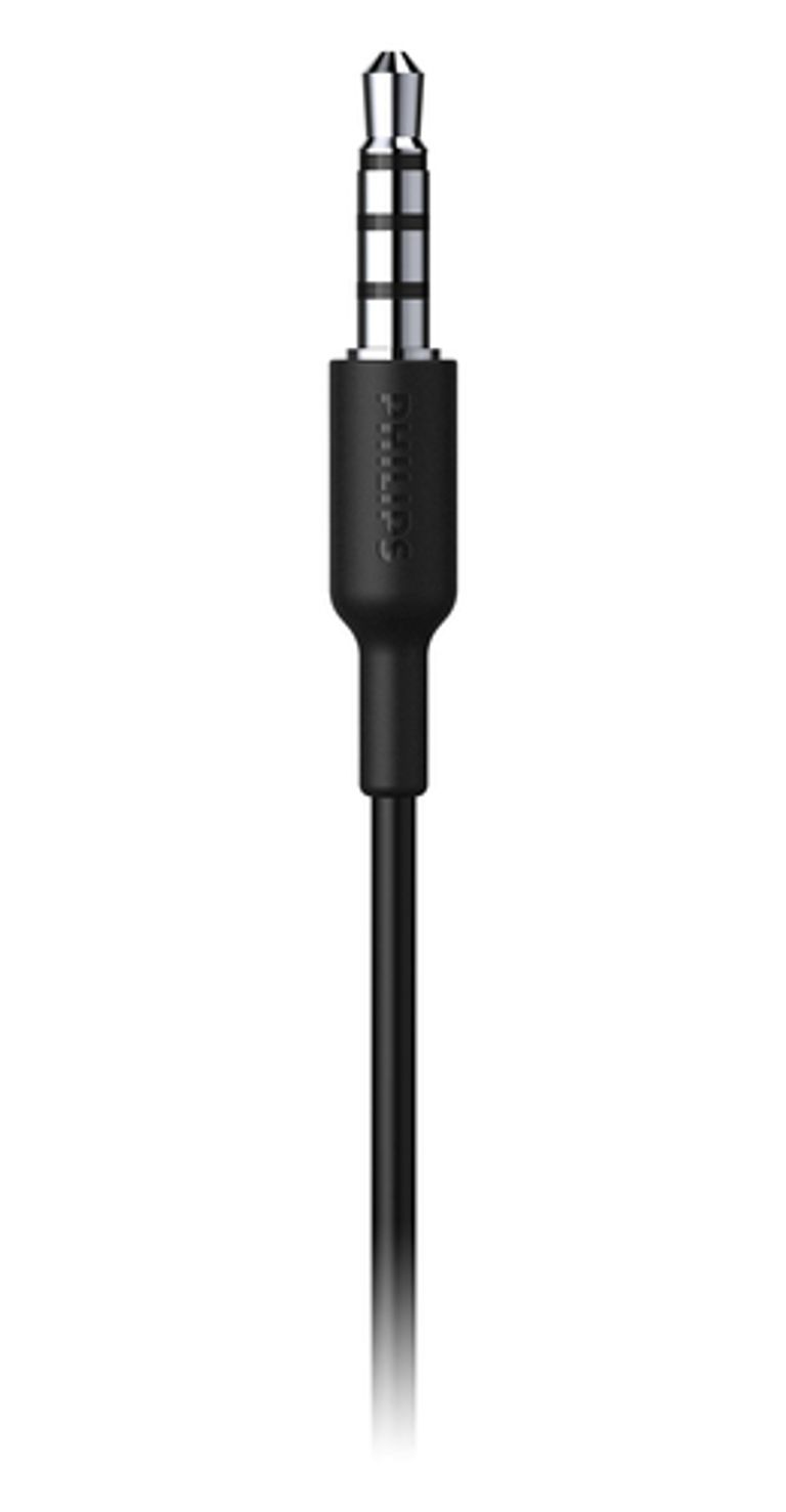 Philips TAA1105BK/00 Cuffie con Filo per Fitness e Sport, Microfono, IPX2 Resistenti al Sudore, Supporti per l'orecchio Flessibili, Vestibilità Sicura, Pulsanti Integrati, Auricolari con Filo, Nero_PHILIPS_4_big-image