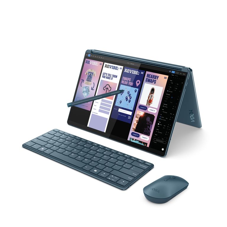 Lenovo Yoga Book 9 13IMU9 Intel Core Ultra 7 155U Ibrido (2 in 1) 33,8 cm (13.3") Touch screen 2.8K 32 GB LPDDR5x-SDRAM 1 TB SSD Wi-Fi 6E (802.11ax) Windows 11 Home Colore foglia di tè_LENOVO_0_big-image