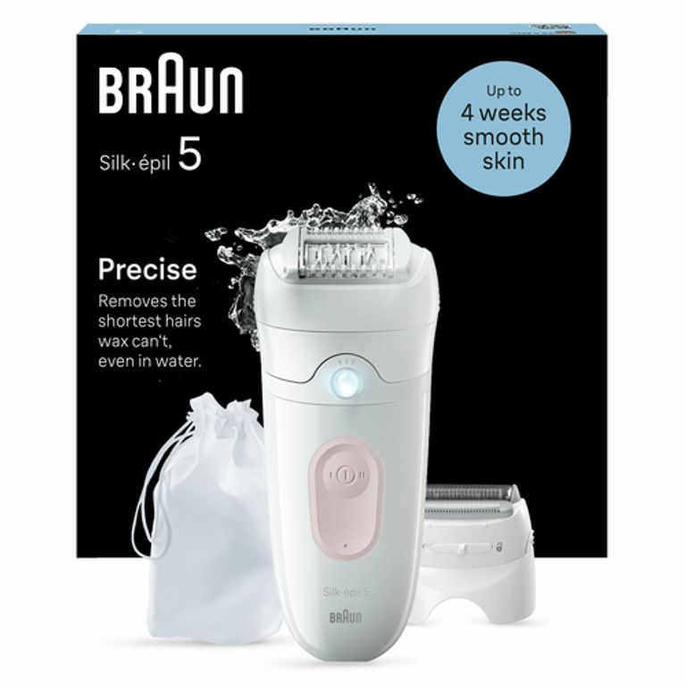 Braun Silk-épil 5 5-030, Epilatore Elettrico Donna, Per Una Epilazione Semplice, Bianco/Rosa_BRAUN_8_big-image