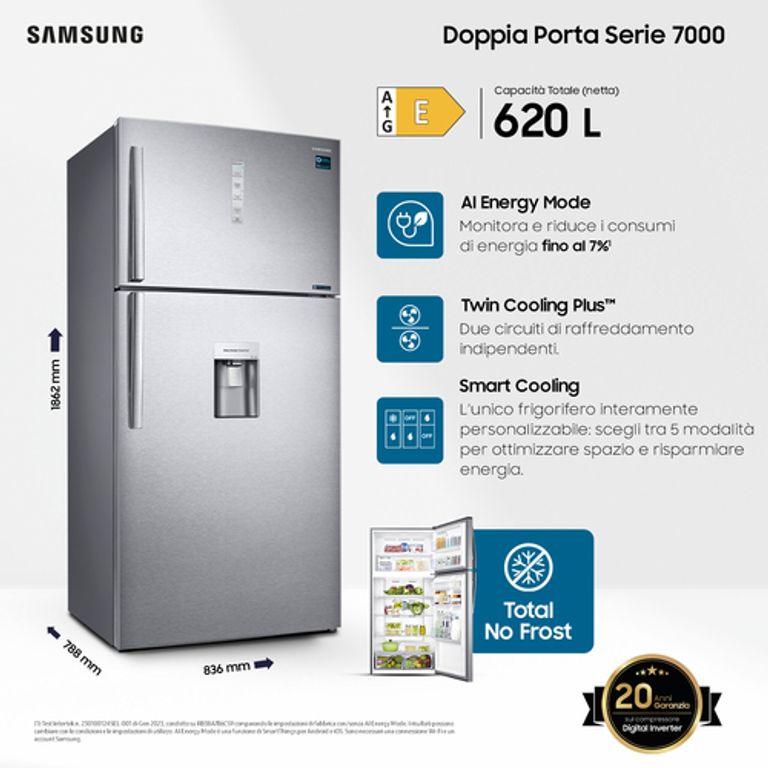 Samsung RT62K711RSL frigorifero con congelatore Libera installazione 620 L E Acciaio inox_SAMSUNG_4_big-image