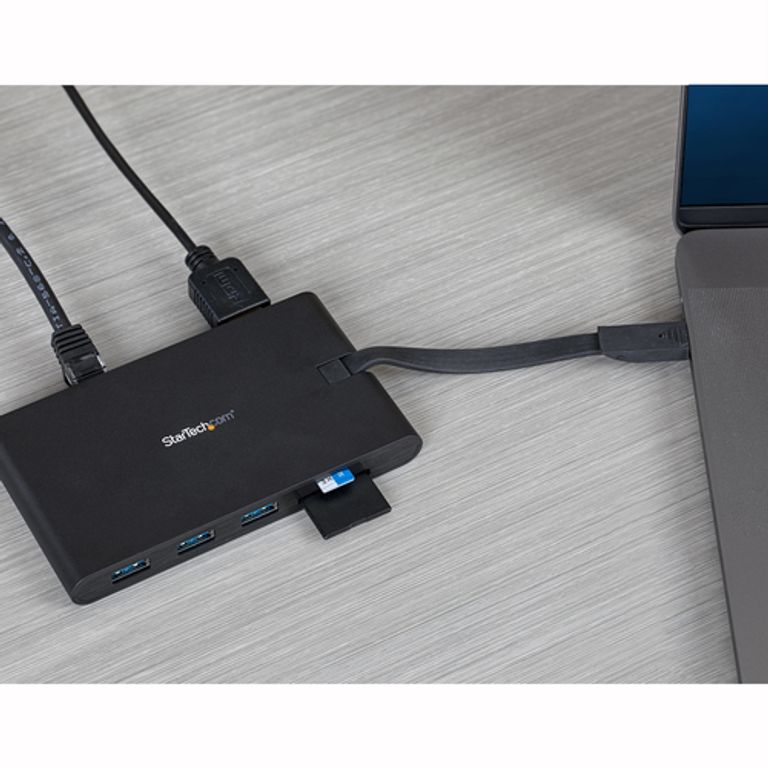 StarTech.com Adattatore Multi-porta USB-C con HDMI e VGA per portatili - 3x USB 3.0 - Lettore Schede SD - PD 3.0 - Cavo integrato_STARTECH.COM_7_big-image