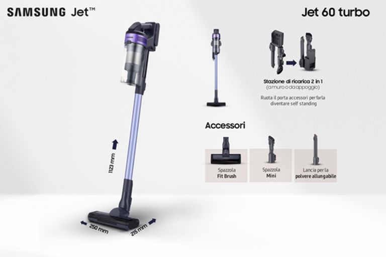 Samsung Aspirapolvere senza filo Jet™ 60 turbo 150W VS15A6031R4_SAMSUNG_3_big-image