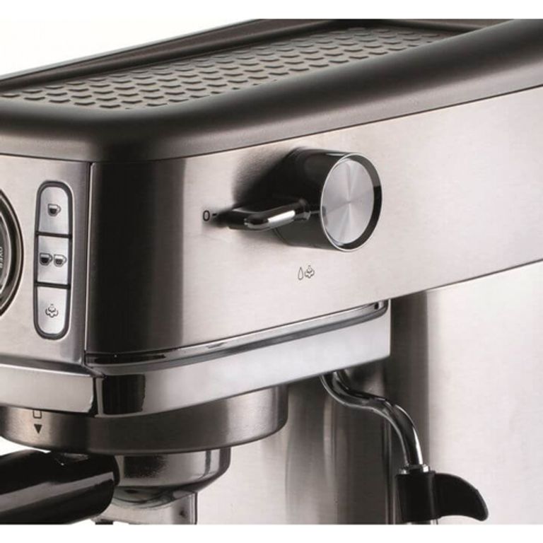 Ariete 1381 Macchina da caffè con manometro, compatibile con caffè in polvere e cialde ESE, 1300 W, Capacità 1,1 L, 15 bar di pressione, Filtro ½ tazze, Dispositivo Cappuccino, Silver_ARIETE_4_big-image