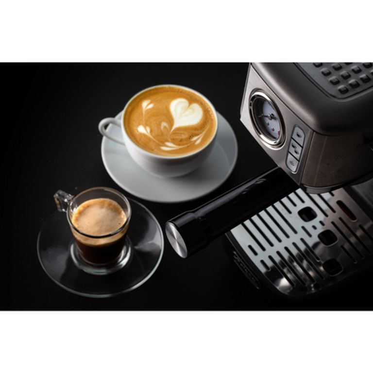 Ariete 1381 Macchina da caffè con manometro, compatibile con caffè in polvere e cialde ESE, 1300 W, Capacità 1,1 L, 15 bar di pressione, Filtro ½ tazze, Dispositivo Cappuccino, Silver_ARIETE_5_big-image