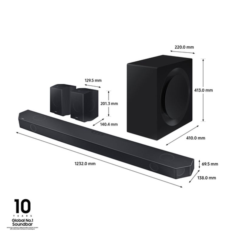 Samsung Soundbar HW-Q990D/ZF Serie Q, 22 Speaker, Wireless Dolby Atmos, Audio a 11.1.4 Canali, Q-Simphony, Alexa integrato e compatibile con Google Assistant, Graphite Black 2024_SAMSUNG_3_big-image