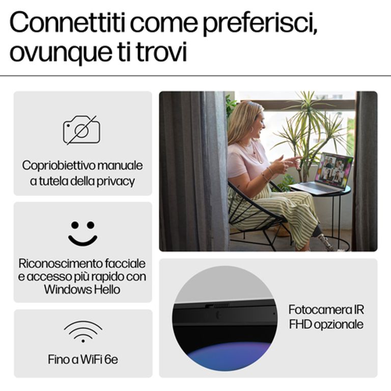 HP Pavilion 16-af0012nl Intel Core Ultra 5 125U Computer portatile 40,6 cm (16") WUXGA 16 GB LPDDR5-SDRAM 512 GB SSD Wi-Fi 6 (802.11ax) Windows 11 Home Argento_HP_6_big-image