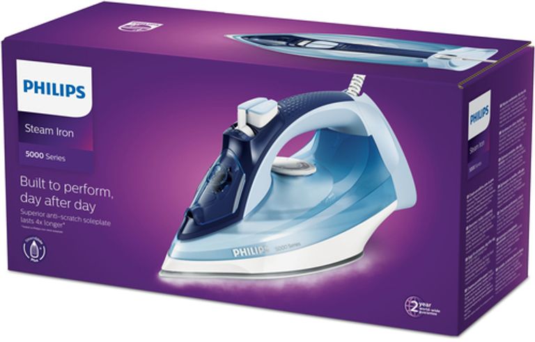 Philips 5000 series DST5030/20 ferro da stiro Ferro a vapore SteamGlide Plus 2400 W Blu_PHILIPS_1_big-image