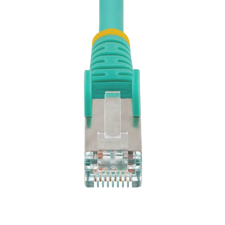 StarTech.com Cavo Ethernet CAT 6a - 5m - Acqua - Cavo di rete LAN Low Smoke Zero Halogen (LSZH) - 10GbE 500MHz 100W PoE++ - Filo/Cavo patch schermato S/FTP con spinotto RJ45 antigroviglio e rilievi di trazione_STARTECH.COM_3_big-image