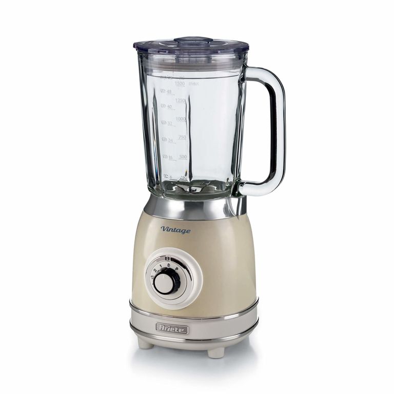 Ariete Linea Vintage 583, Frullatore Vintage con tazza in vetro da 1,5 Litri, 4 Lame in Acciaio Inox, 4 Velocità + Pulse,1000 Watt, Beige_ARIETE_0_big-image