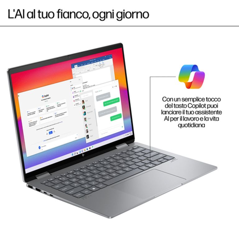 HP ENVY x360 14-fc0007nl Intel Core Ultra 7 155U Ibrido (2 in 1) 35,6 cm (14") Touch screen 3K 32 GB LPDDR5-SDRAM 1 TB SSD Wi-Fi 6E (802.11ax) Windows 11 Home Grigio_HP_8_big-image