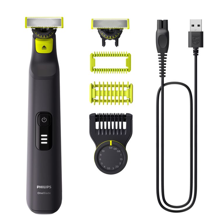 Philips OneBlade Pro 360 Face & Body Rasoio, Regolabarba e Rifinitore con Pettine di Precisione Regolabile 14 Lunghezze QP6542/15_PHILIPS_0_big-image