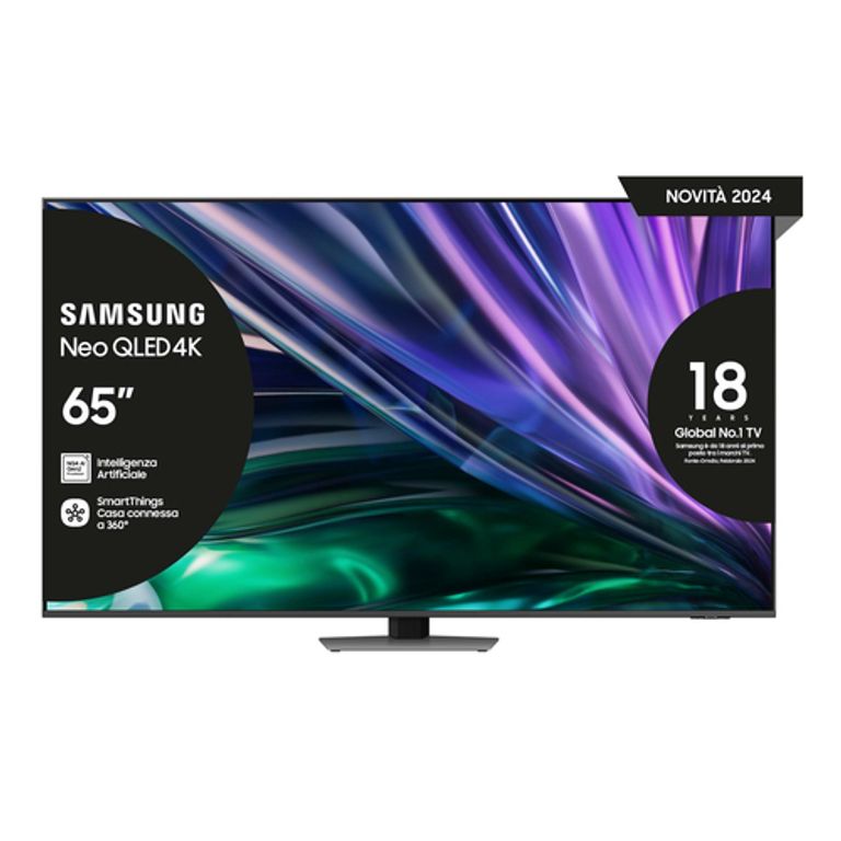 Samsung TV Neo QLED 4K 65” QE65QN85DBTXZT Smart TV Wi-Fi Carbon Silver 2024, Processore NQ4 AI GEN2, Tecnologia Quantum Matrix, Simple Chamfer Design, Dolby Atmos_SAMSUNG_2_big-image