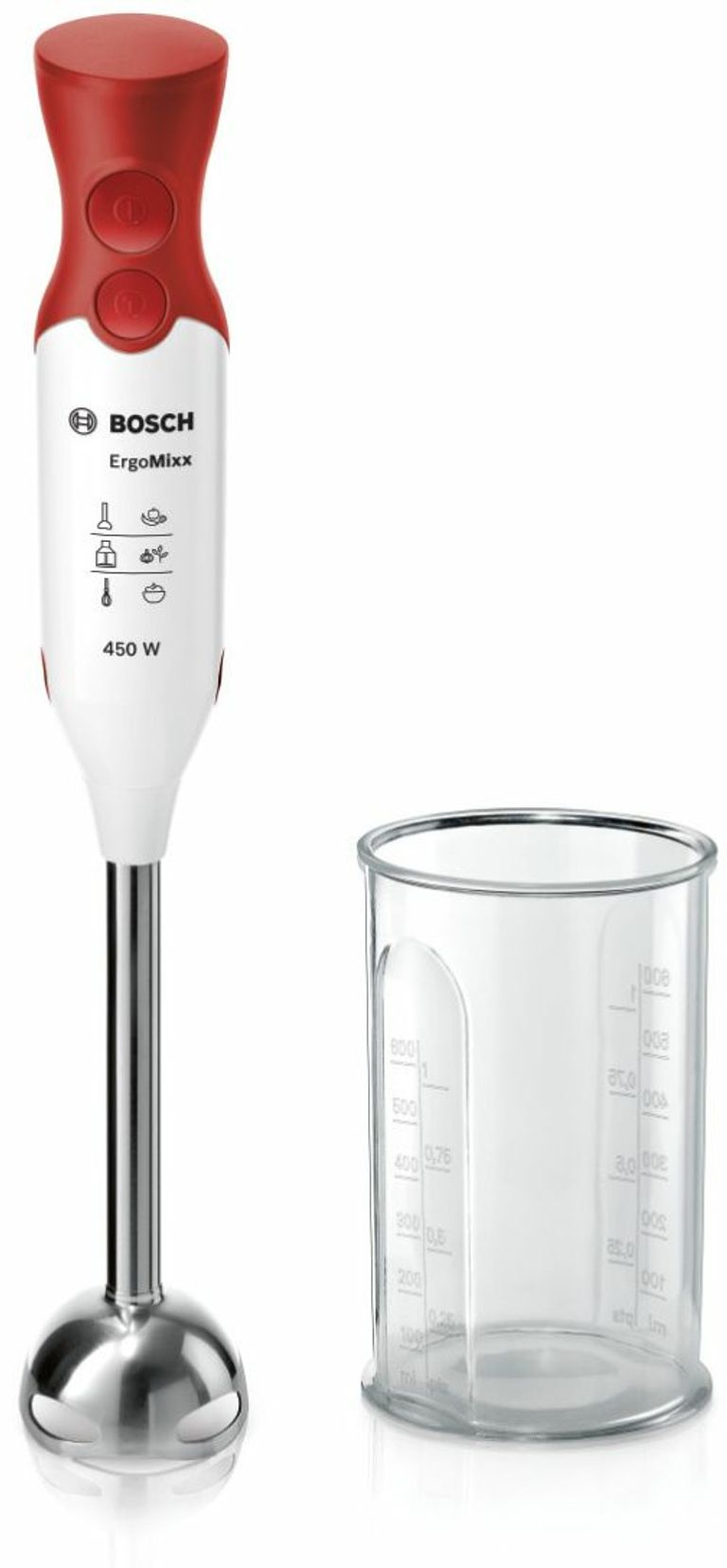 Bosch MSM64110 Frullatore a immersione ErgoMixx 450 W Bianco, Rosso_BOSCH_0_big-image