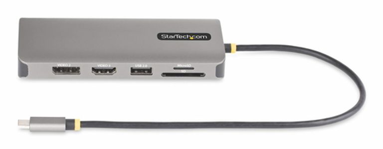 StarTech.com Adattatore multiporta USB-C a tre monitor, HDMI/ DisplayPort, hub 4x USB, 100W PD, GbE, lettore di schede SD/MicroSD_STARTECH.COM_3_big-image