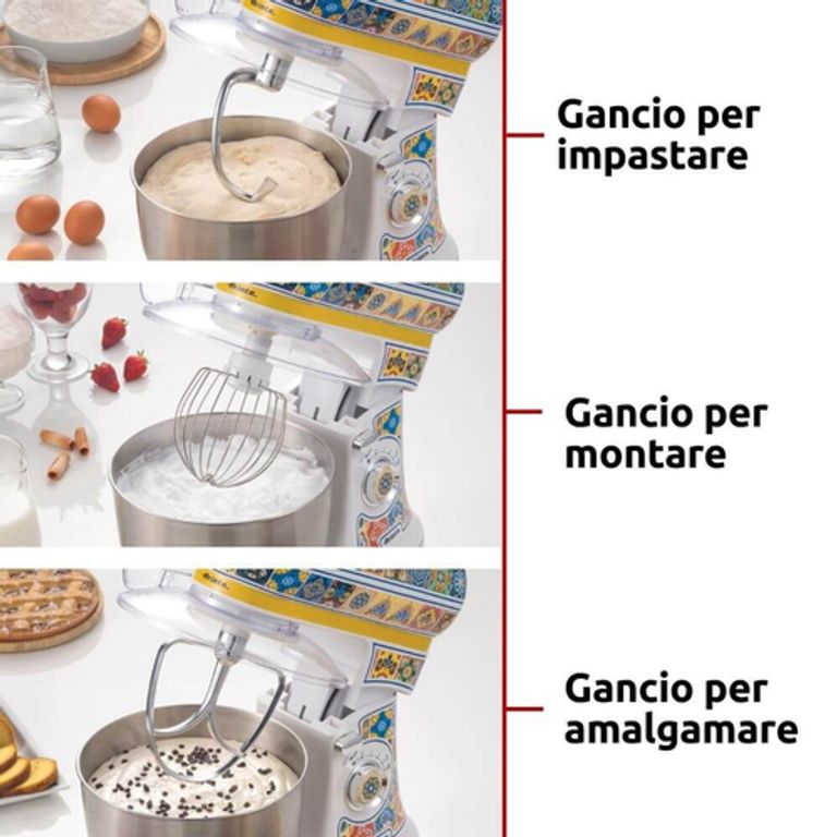 Ariete 1588 Impastatrice Positano, Planetaria, 7 velocità, 2400 Watt, 5,5 litri, Tazza Acciaio Inox_ARIETE_2_big-image