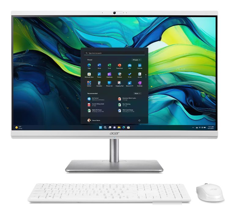 Acer Aspire C27-195ES Intel Core Ultra 7 155U 68,6 cm (27") 1920 x 1080 Pixel PC All-in-one 16 GB DDR5-SDRAM 1,02 TB SSD Windows 11 Home Wi-Fi 7 (802.11be) Bianco_ACER_0_big-image