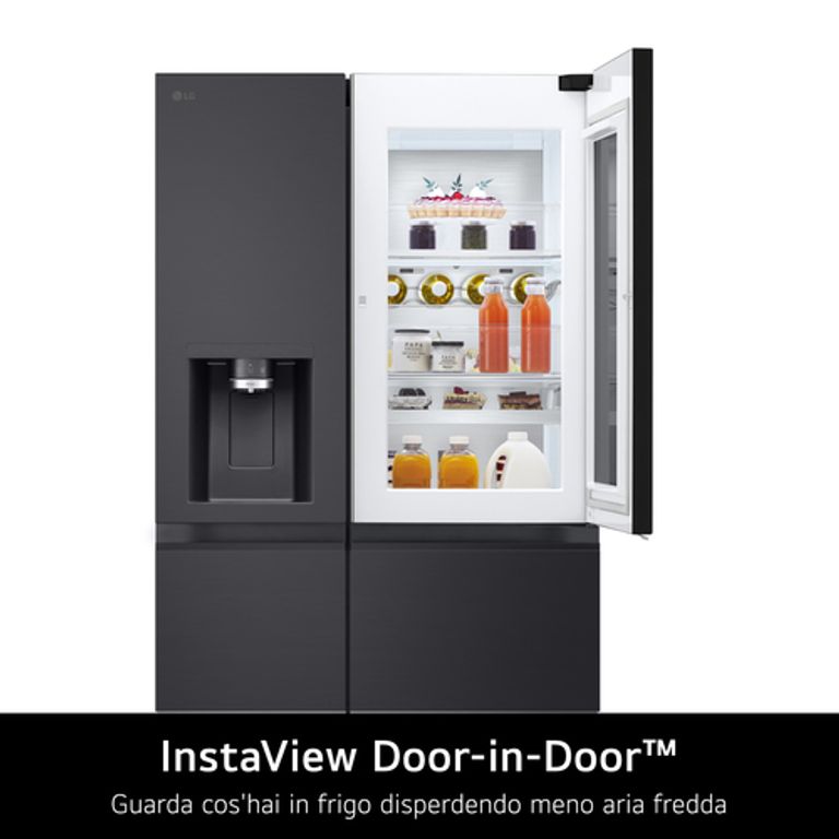 LG InstaView GSXE91EVAD Frigorifero Side-by-Side Door-in-Door, Classe D, 628L, Wi-Fi, Senza allaccio, UVnano, Black Steel_LG_3_big-image