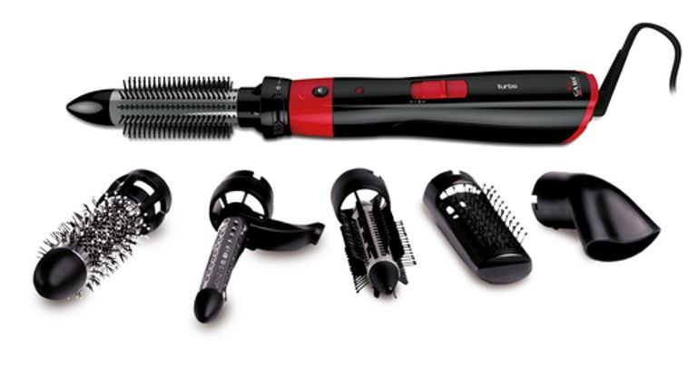 GA.MA Phon Multistyler Turbo, Per Look Ricci e Lisci, con 3 Termo Spazzole Rotonde di 21, 30 e 33 mm, con 6 Accessori intercambiabili, 1200 W, Tecnologia Nano Silver, 3 Velocità, 3 Temperature, Cavo Girevole 360°_GA.MA_1_big-image