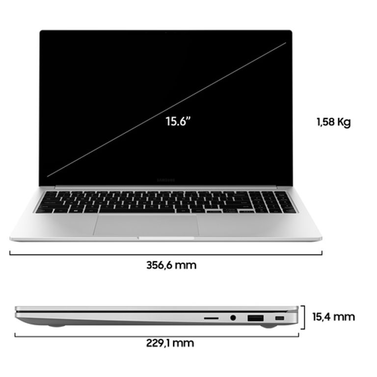 Samsung Galaxy Book3 15.6" Laptop i7 16GB 512GB Windows 11 Pro Silver_SAMSUNG_2_big-image