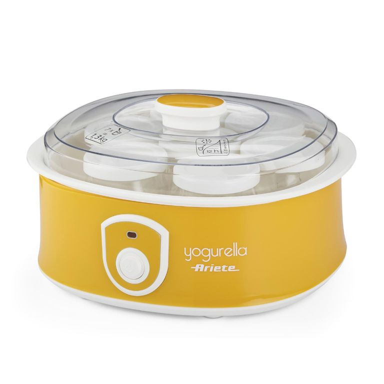 Ariete 617 Yogurella - Yogurtiera Elettrica - 7 vasetti in vetro - 1,3kg di yogurt fatto in casa - 20 Watt - Bianco e Giallo_ARIETE_0_big-image